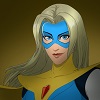 Blonde Blazer hero stats - Combat 8, Intellect 7, Vigor 8, Charisma 6, Mobility 7